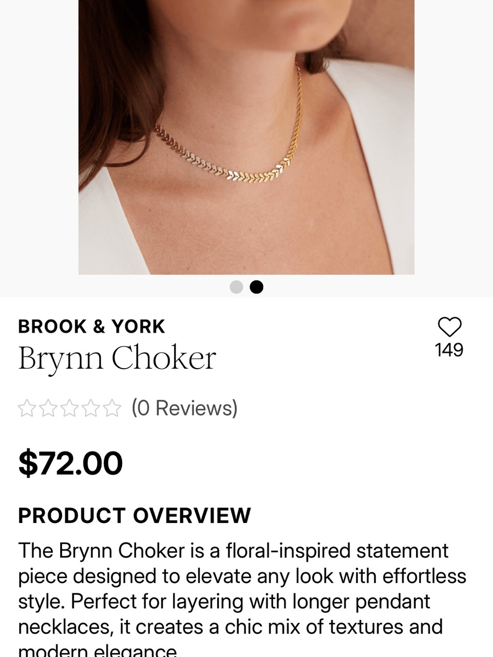BROOK & YORK choker